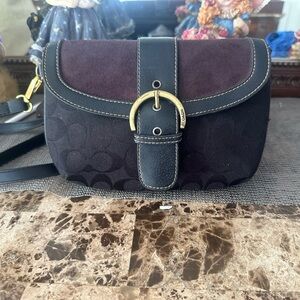 Coach Crossbody Black and Purple Women's Bag